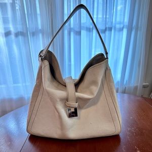 True White Hobo Bag Made in Italy